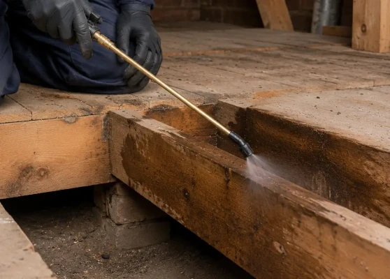 Timber Treatment Woodworm - AI Generated Image